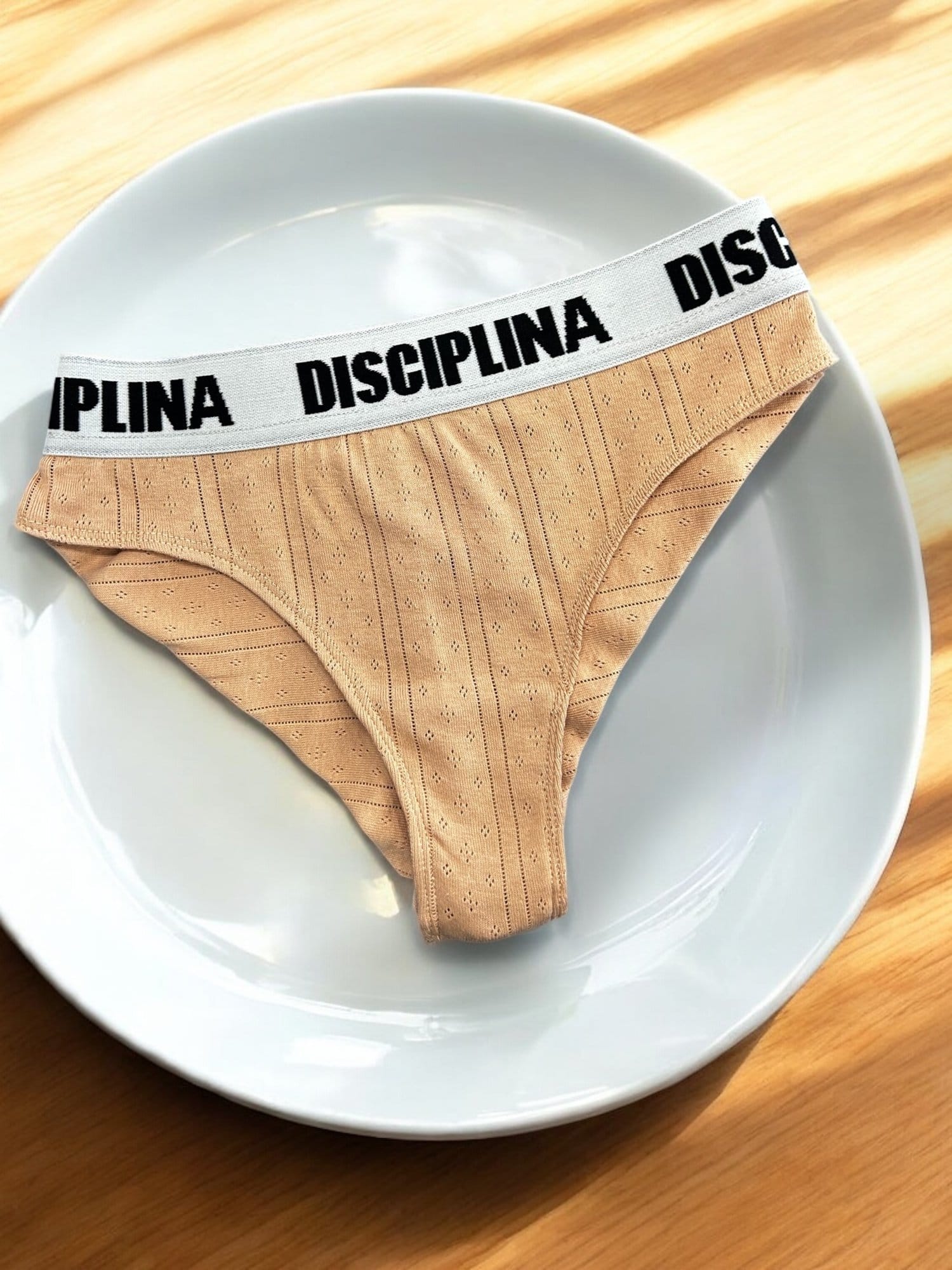 BRAZILIAN CUT PANTIES DISCIPLINA  - Peach image 1