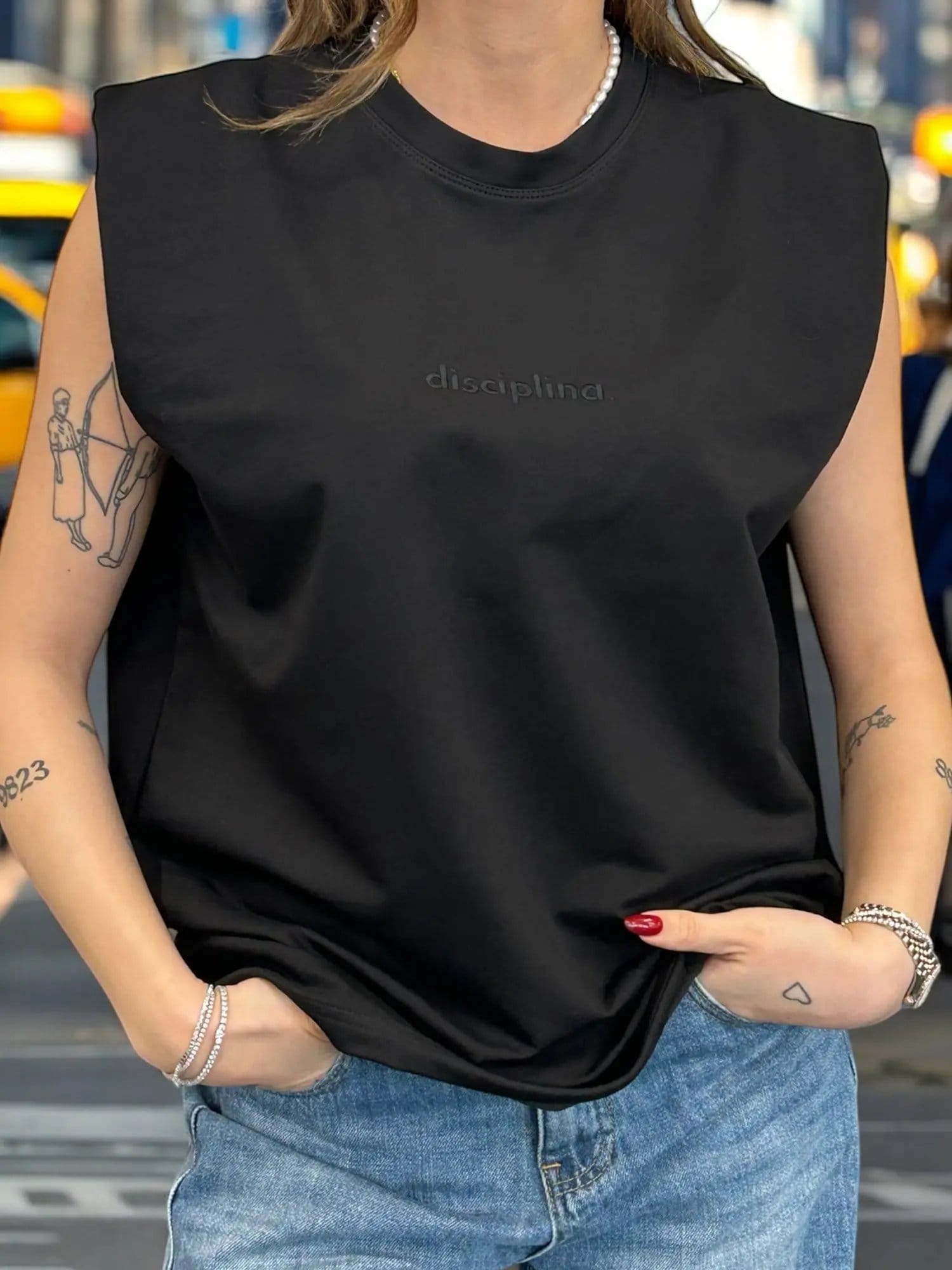 T SHIRT POWER SHOULDER TANK image 1