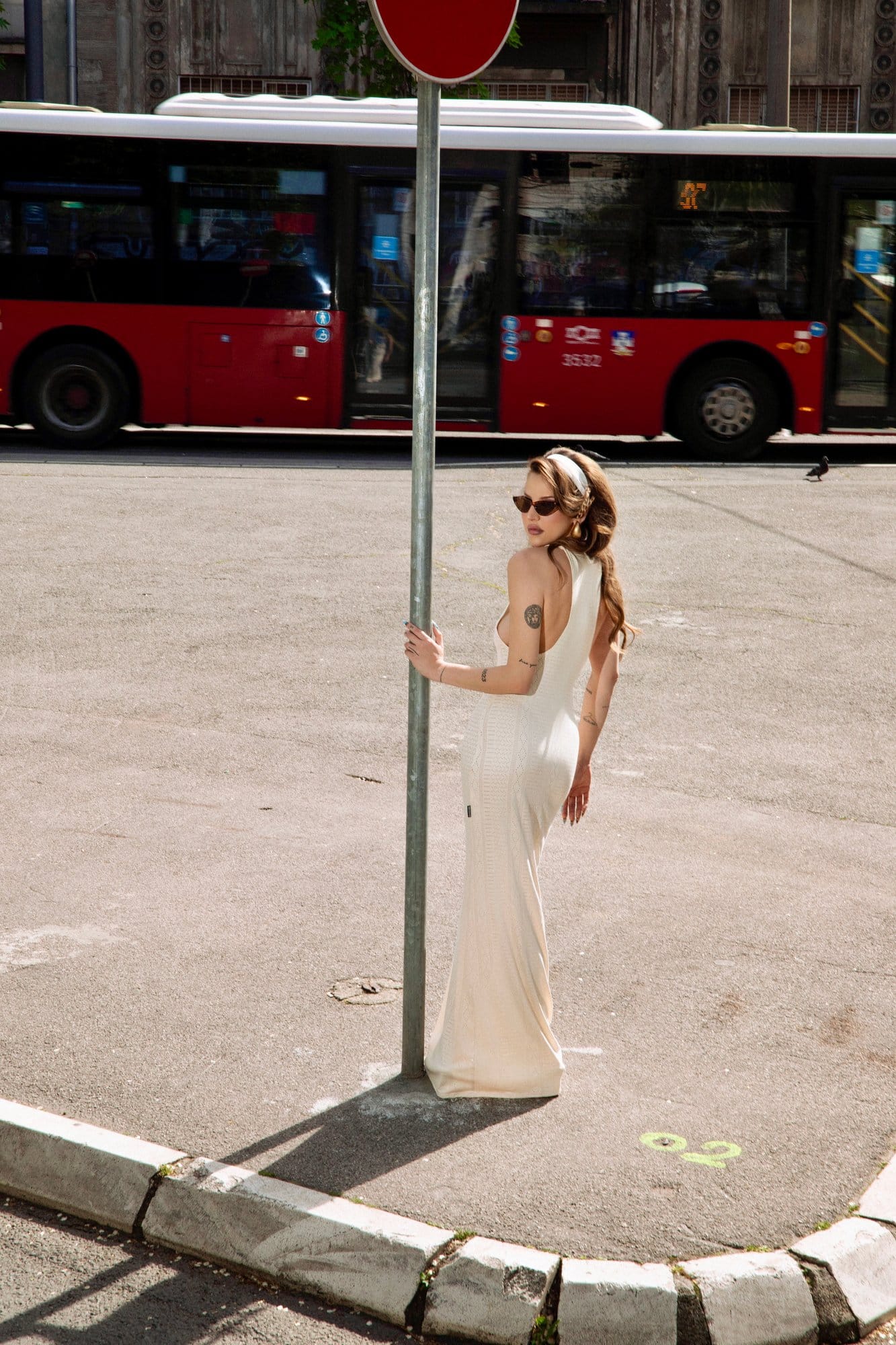 Ivory Knit Maxi Dress image 1